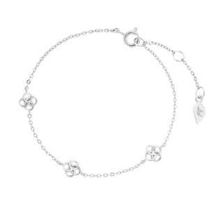 Armkette Clover Charm, 925 Sterlingsilber