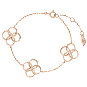 Armkette Clover Charm, gro, 18 K Rosegold vergoldet