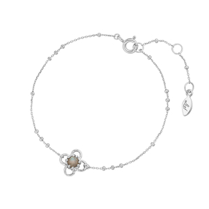 Armkette Clover Gem, Labradorit, 925 Sterlingsilber