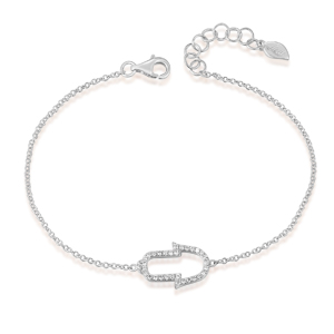 Armkette Fatima mit Diamanten, 18 Karat Weigold