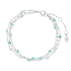 Armkette Flying Gems, 3-reihig, Amazonit, 925 Sterlingsilber Armkette Flying Gems, 3-reihig, Amazonit, 925 Sterlingsilber