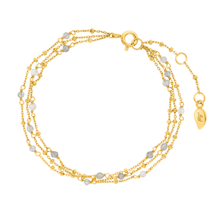 Armkette Flying Gems, 3-reihig, Labradorit, 18 K Gelbgold vergoldet Armkette Flying Gems, 3-reihig, Labradorit, 18 K Gelbgold vergoldet