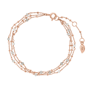Armkette Flying Gems, 3-reihig, Labradorit, 18 K Rosegold vergoldet Armkette Flying Gems, 3-reihig, Labradorit, 18 K Rosegold vergoldet