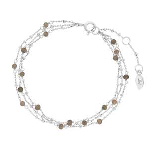 Armkette Flying Gems, 3-reihig, Rauchquarz, 925 Sterlingsilber Armkette Flying Gems, 3-reihig, Rauchquarz, 925 Sterlingsilber