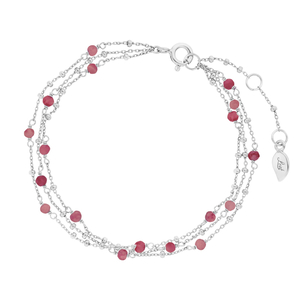 Armkette Flying Gems, 3-reihig, Rubin, 925 Sterlingsilber Armkette Flying Gems, 3-reihig, Rubin, 925 Sterlingsilber