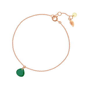 Armkette Heart Stone, 18 K Rosegold vergoldet