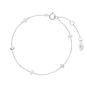 Armkette MINI Clover, 14 Karat Wei�gold