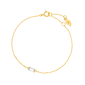 Armkette Mondstein SQUARE, 14 Karat Gelbgold