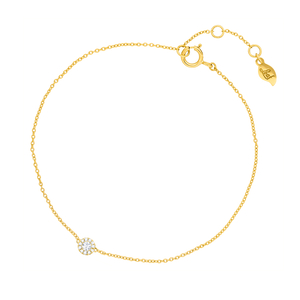 Armkette Pavé II mit Diamanten, 18 K Gelbgold