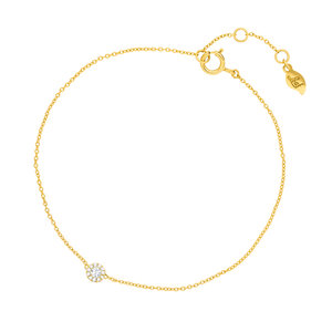 Armkette Pav II mit Diamanten, 18 Karat Gelbgold