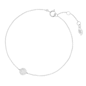 Armkette Pav mit Diamanten, 18 Karat Weigold