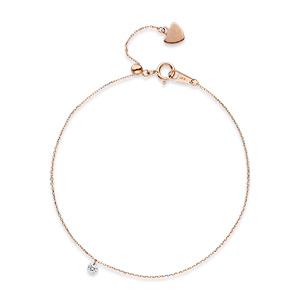 Armkette Pure Diamanten, 18 K Rosegold