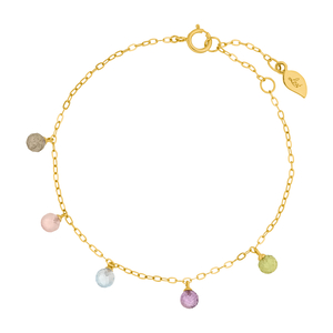 Armkette SWEET GEMS, 14 Karat Gelbgold