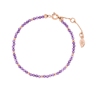 Armkette Serenity, Amethyst, 18 K Rosegold vergoldet