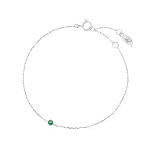 Armkette Smaragd, 14 Karat Weigold