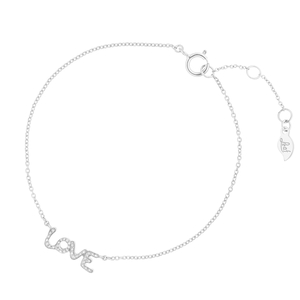 Armkette TINY LOVE mit Diamanten, 14 Karat Weigold