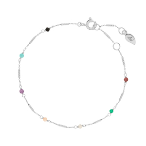 Armkette Tiny, Multi Gems, 925 Sterlingsilber