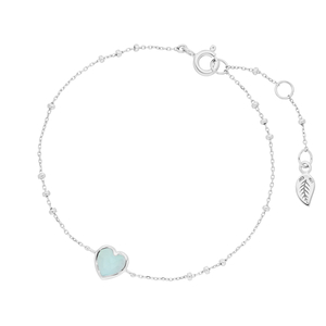 Armkette VALENTINE, Aqua Chalzedon, 925 Sterlingsilber