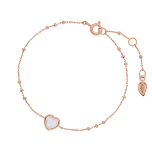 Armkette VALENTINE, Mondstein, 18 Karat Rosegold vergoldet