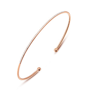 Armreif Circle mit Diamanten, 18 Karat Rosegold