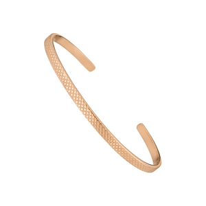 Armreif Plaid, matt, 18 K Rosegold vergoldet