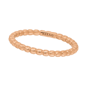 Ball-Ring, 18 K Rosegold vergoldet