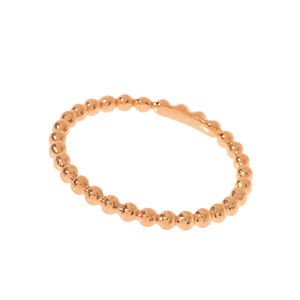 Ball-Ring, 18 K Rosegold vergoldet