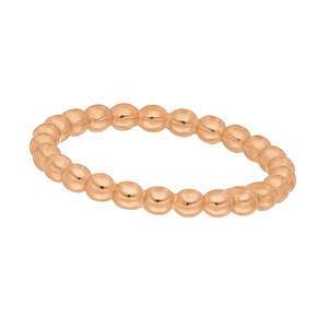 Ball-Ring, dick, 18 K Rosegold vergoldet