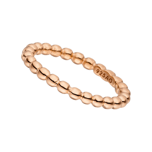 Ball-Ring, dick, 18 K Rosegold vergoldet