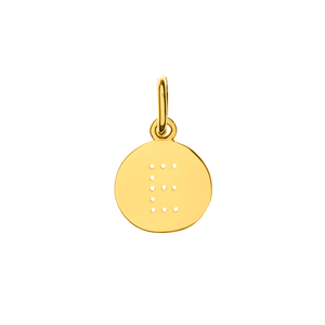 Buchstaben-Charm, 18 Karat Gelbgold vergoldet