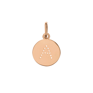 Buchstaben-Charm, 18 Karat Rosegold vergoldet