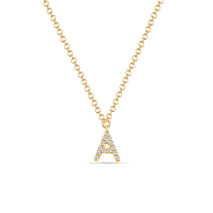 Buchstabenketten, 14 Karat Gelbgold mit Diamanten