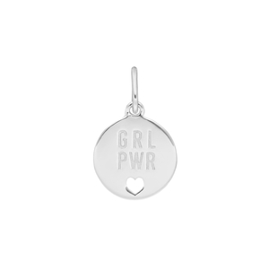 Charity Anhänger Halskette GRL PWR, Silber
