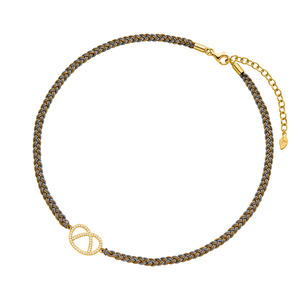 Choker Brezn mit Zirkonia, 18 Karat Gelbgold vergoldet