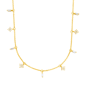 Choker CRYSTAL, 18 K Gelbgold vergoldet