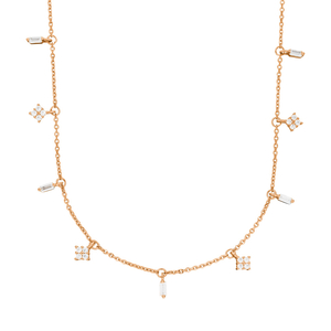 Choker CRYSTAL, 18 K Rosegold vergoldet