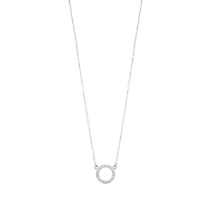Halskette Circle mit Zirkonia, 925 Sterlingsilber