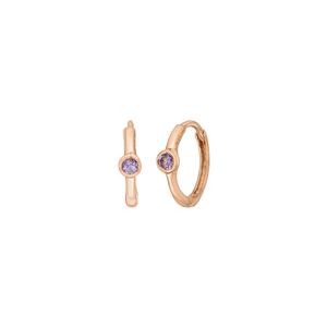 Creole One Gem, Amethyst, 18 K Rosegold vergoldet