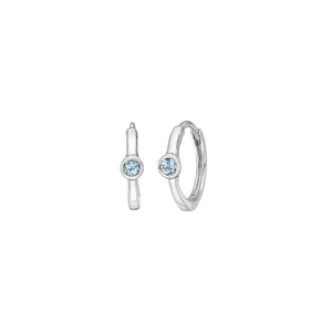 Creole One Gem, Blauer Topas, 925 Sterlingsilber