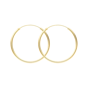 Creole Rund L, 40mm, 14 Karat Gelbgold
