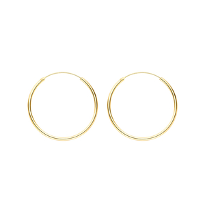 Creole Rund M, 30mm, 14 Karat Gelbgold