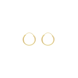 Creole Rund S, 15mm, 14 K Gelbgold