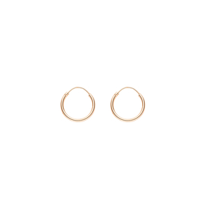 Creole Rund S, 15mm, 14 Karat Rosegold