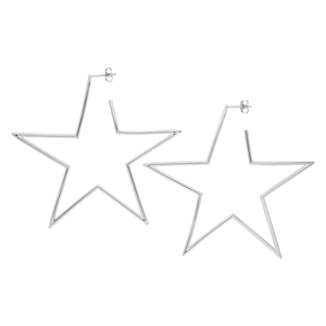 Creole STAR, 60mm, 925 Sterlingsilber