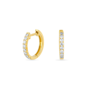 Creole mit Diamanten, 18K Gelbgold