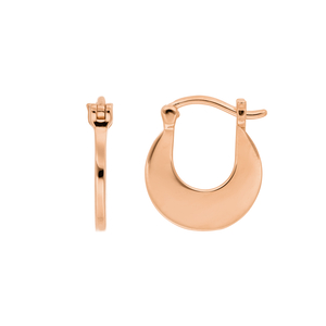 Creolen HUGGIE Round, 18 K Rosegold vergoldet