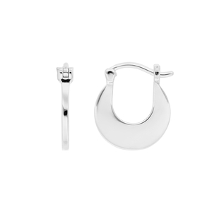 Creolen HUGGIE Round, 925 Sterlingsilber