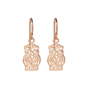 Creolen Leaf Flower, 18 K Rosegold vergoldet