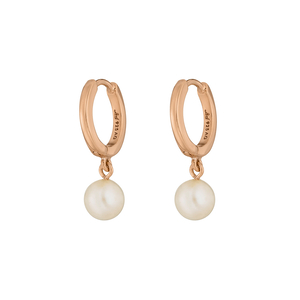 Creolen PEARLS, 18 Karat Rosegold vergoldet