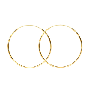 Creolen Pure, 45mm, 18 K Gelbgold vergoldet